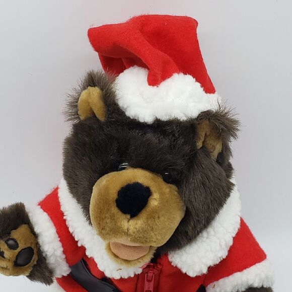Paradise Collection 16" Christmas Bear in Santa outfit Stuffed Animal plush - Picture 3 of 7